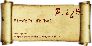 Pirót Ábel névjegykártya